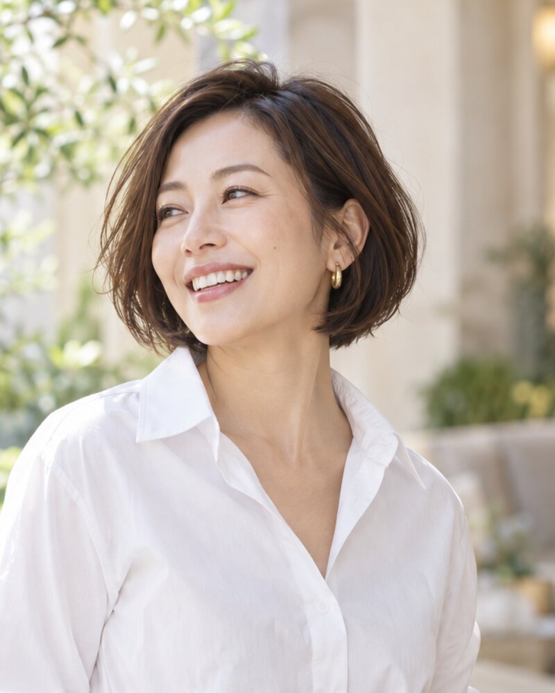 笑顔の女性
